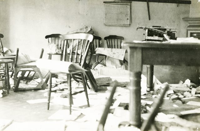 Raid on office, Suffolk Street, 1920-1921